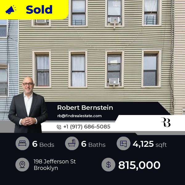 I am very happy for the buyer and seller on the sale of 198 Jefferson Street, a classic 6-unit rent-stabilized multi-family home in the heart of prime Bushwick, Brooklyn.